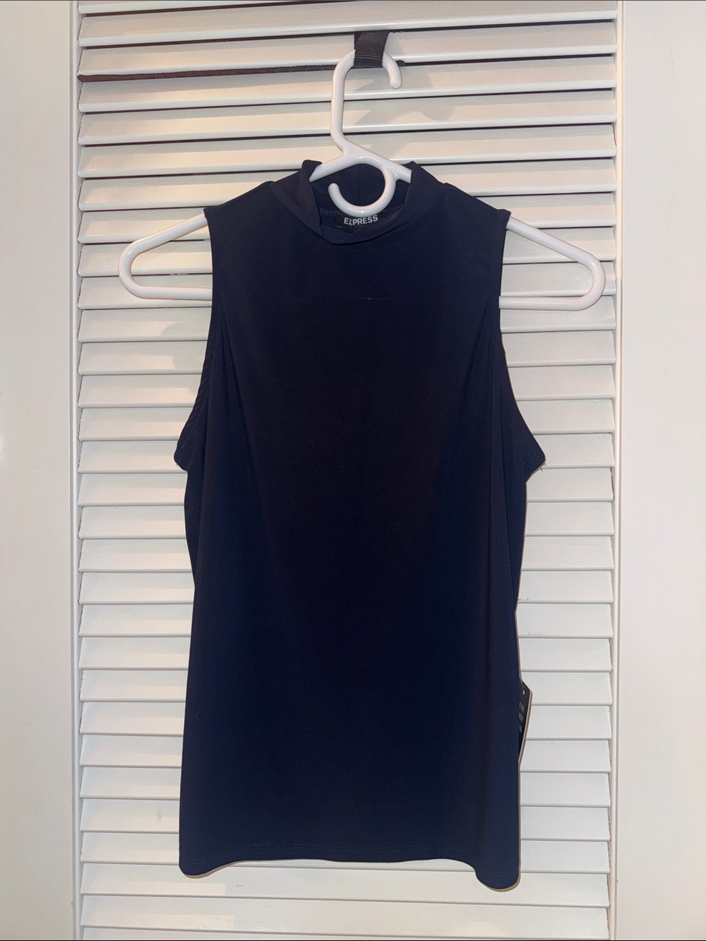 Express Black Sleeveless Mock Neck Tank Top